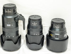 ニコン Z 70-200mm f/2.8 VR S 70-180mm f/2.8 135mm f/1.8 Plenaの重さを徹底比較
